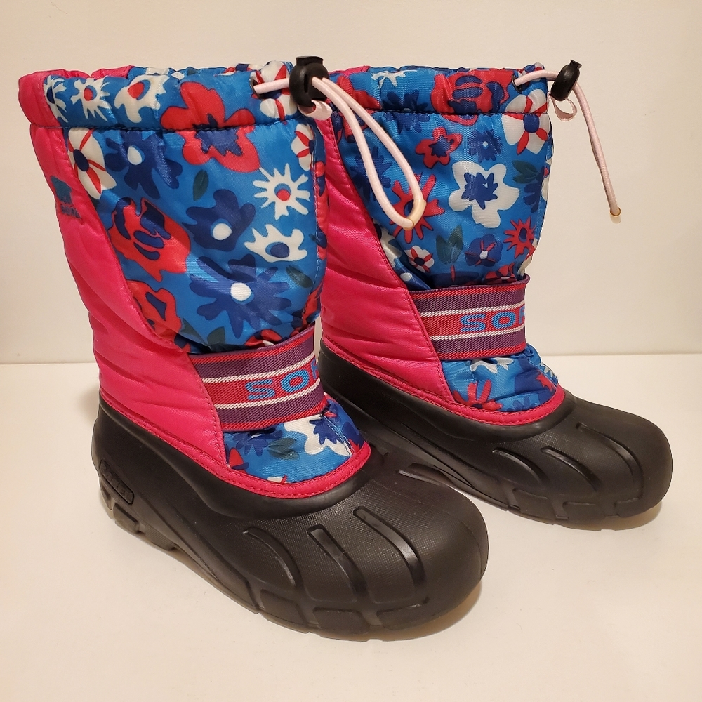 Sorel Floral Boots DIFFERENT SIZES Girl's Left 1 Right 2